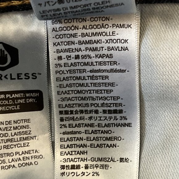 Men's Levis 505 Regular Fit Denim Jeans SZ 34x30 Blue Stretch Modern Red Tab - Picture 12 of 12